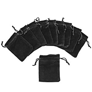 Snap Button for Necklaces Bracelet Rings Watch, Satin Liner Storage Bag Drawstring Velvet Pouch,Gym Bag Garment Organize