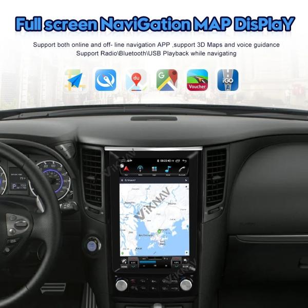 Для 2012-2019 Infiniti FX35 QX70 12,1 дюйма 8-ядерный стерео Android GPS навигация Мультимедийный проигрыватель Беспроводной Carplay BT 4G