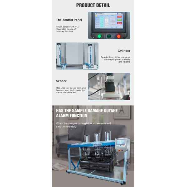 Furniture Sofa Fatigue Test Machine/Sofa Seat Durability Testing Machine