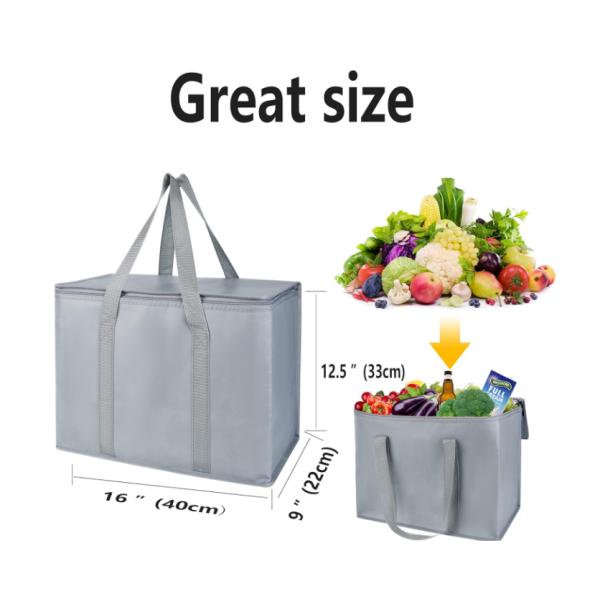 Nonwoven Thermal Insulated Grocery Bag Cooler Personalized Printing for Food Fruit Storage