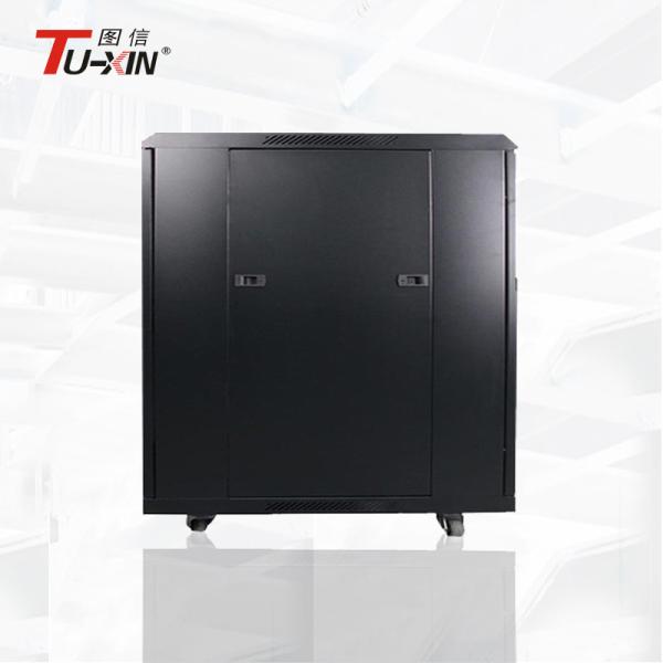Waterproof White Wall Mount Data Rack Powder Coating Toughened Glass Door