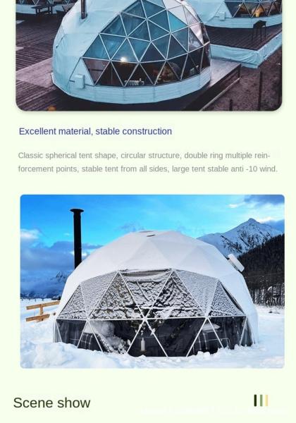 Custom 6m Transparent Starlight Camping Tent with Bathroom