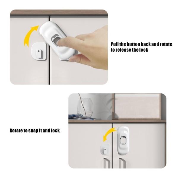 Prodigy  Child Safety Locks Baby Safety Cabinet Lock Plastic Sliding Door Lock