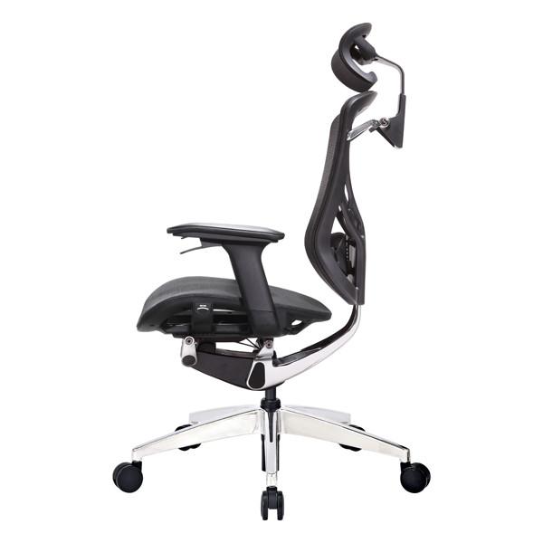 Foam Lumbar Black PA High Back Swivel Chairs SHS Class 4 Gas Lift Ergonomic Office