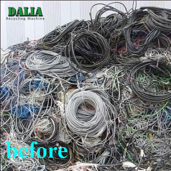 Small Copper Wire Recycling Machine Scrap Wire Shredder 99.9% Recovery Rate