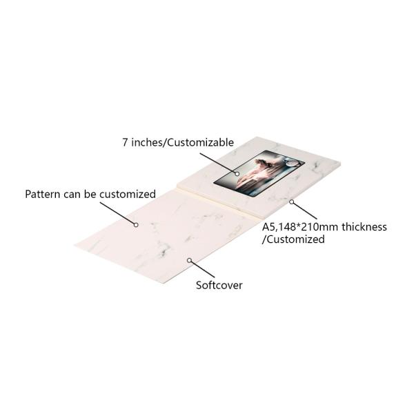 7 inch Promo Digital Recordable LCD Screen Video Player Business Greeting Card Brochure