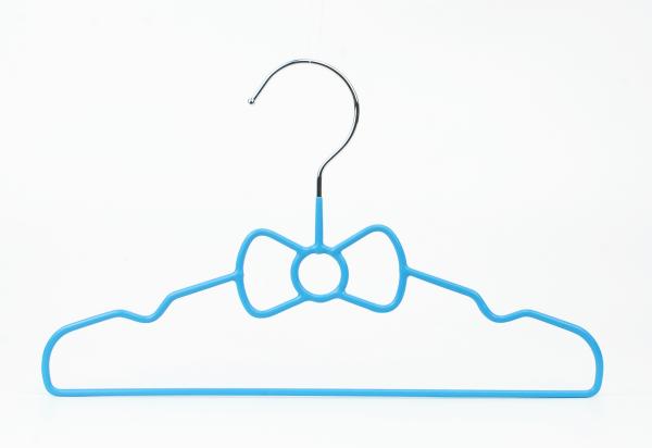 Bow Shaped Blue 11.7x7.0x0.10 Chrome Wire Hangers