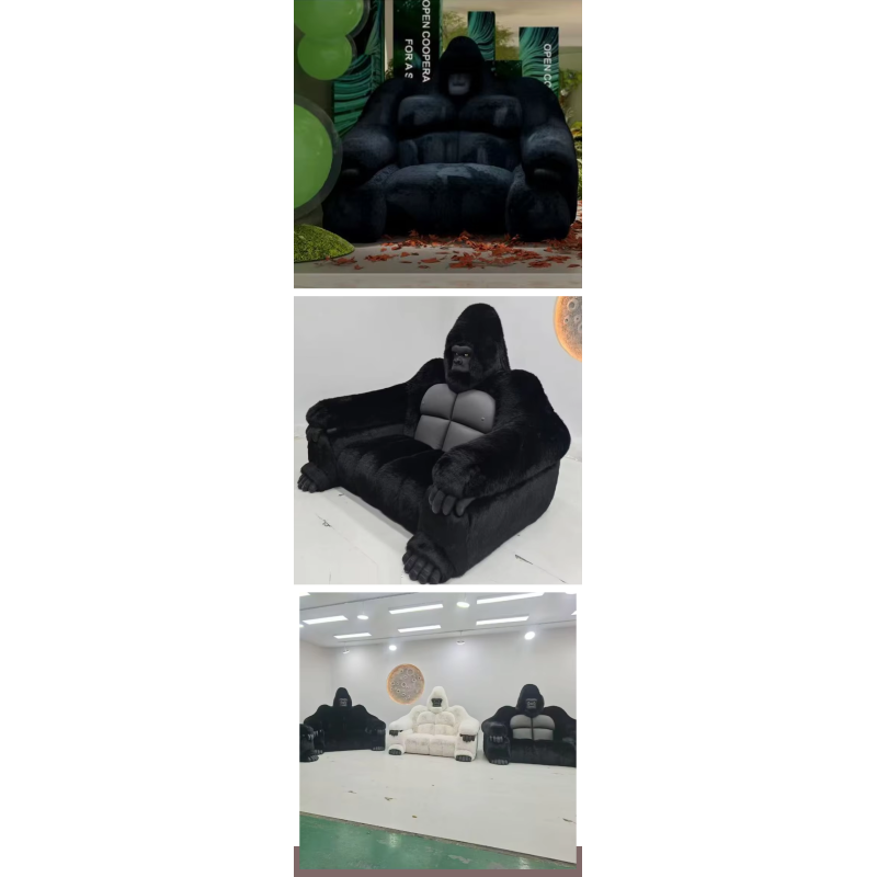 Animal Design Series Gorilla Out-look Sofa Set Design for Hotel Living Room Decor Fabric Upholstery King Kong Sofa Couch