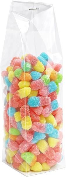 High Quality Square Bottom Clear Cellophane Bag Bread Candy Cookie Packaging Side Gusset Bopp Opp Plastic Poly Bag