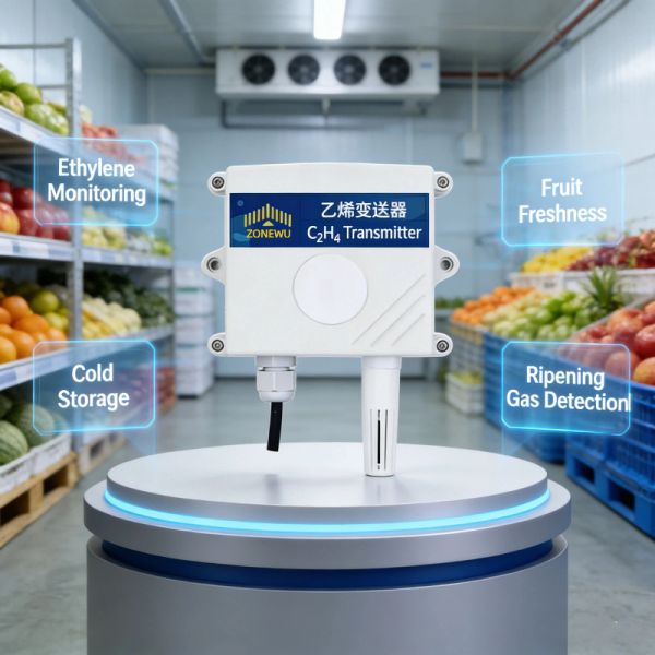 Industrial Ethylene Gas Sensor RS485 Real Time Ppm Level Detection for Crop Ripening Monitoring and Cold Chain Management