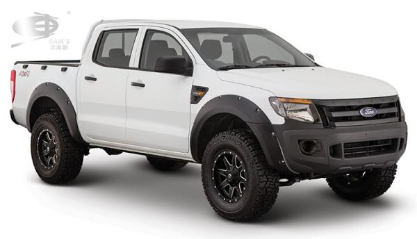 8cm Matte Black Front And Rear Fender Flares Pocket Style For D-MAX 2012-2019