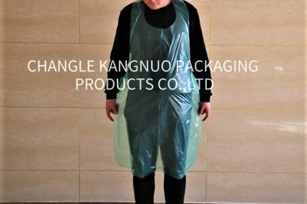 Blue Polythene Colored Hygiene PE Plastic Throw Away Aprons 800x1250mm Size