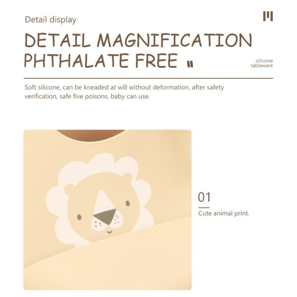 Bibs силикона Newborn младенца милые с материалом Eco уловителя мякиша дружелюбным