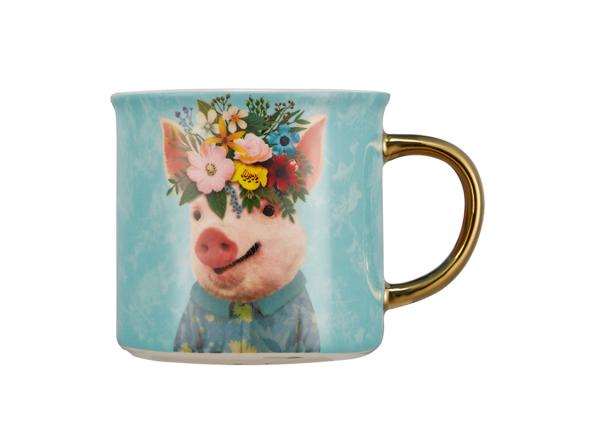 Custom Gold Handle Mug Ceramic Mug Set of 1 Microwave and Dishwasher Safe