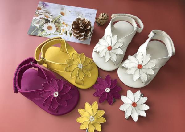 EU 19-22 12.5CM Soekidy Flower Sandals First Layer Of Cowhide