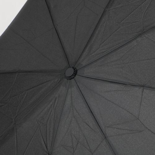 21 inch black auto open close umbrella with logo printing and leather handle