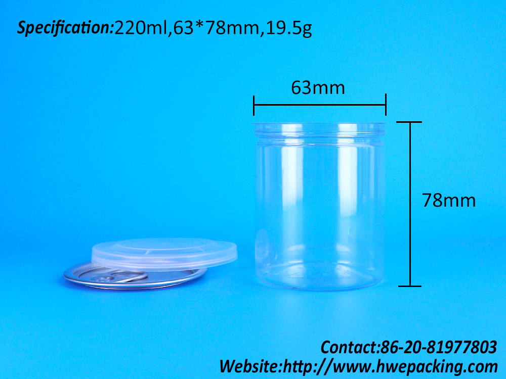 Food Grade Leak Proof Custom Design Small PET Plastic Canister with Easy Open Lid