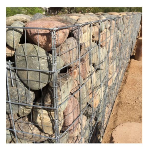 100x100mm Metal Mesh Cube Gabion Planter Box for Retaining Wall and River Construction