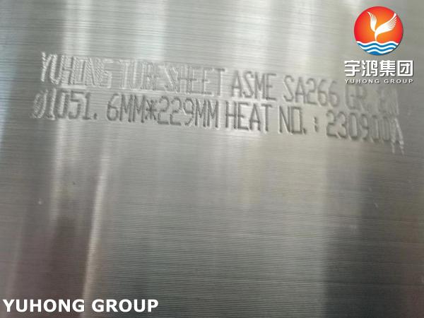ASME SA 266 Gr.2N Heat Exchanger Tubesheet With Chemical Requirements