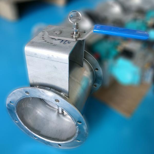 DN200 8 inch Stainless Steel Manual Butterfly Damper Simple Structure Easy Operation For Hvac Sysytem