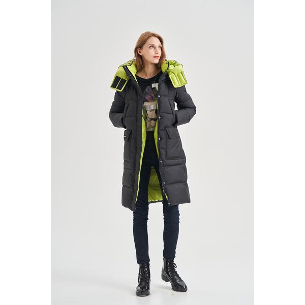 FODARLLOY Ladies Warm Hooded Cotton-Padded Clothes Women Slim Long Down Winter Jackets Women Water Repellent Puffer Coats