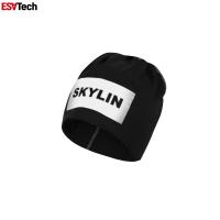 Protección auditiva caliente fluorescente de Beanie Hats Female Autumn Winter del sombrero reflexivo negro ligero del punto