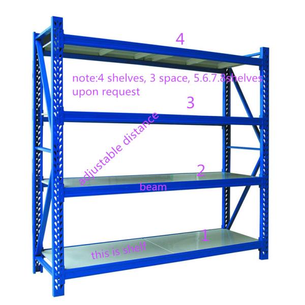 Quick Installation Industrial Steel Storage Shelves 2 - 5 Layers For Light Duty Load