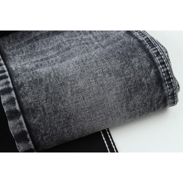 13.5 унций супер темный черный цвет джинсовая ткань жесткая 100% хлопка переработанная нить для рабочего Джин ткань черная черная задняя сторона