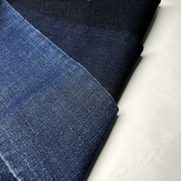 Blue Slub Denim Twill Weave Fabric Material 10.8 Oz