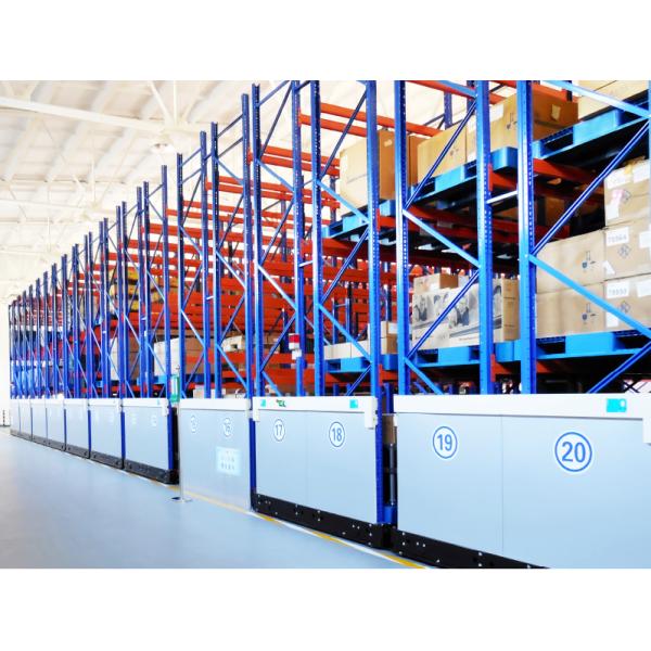 Electric Mobile Pallet Racking  Rail-Guided Electric Mobile Rack Warehouse Storage Rack