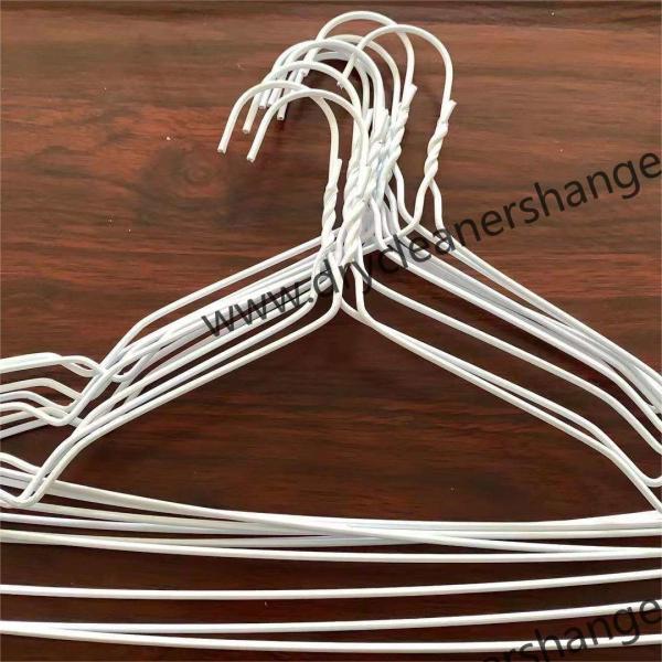 40cm White Color Plastic Coated Wire Hanger PVC CE Certification