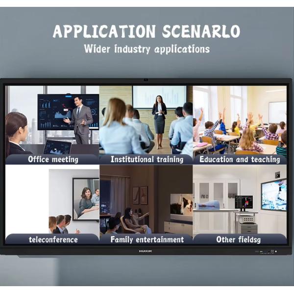 98 Inch 20 Point Multi Touch Interactive Digital Board with Built in Speakers Microphone for Video Conference