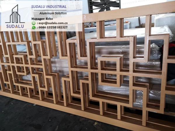 SUDALU Wooden Colour Aluminum Perforated Panel for Garden Exterior Buildings Facade Cladding Metal Panel