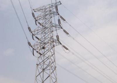 Hot Dip Electric Power Line Towers , Q235B / Q345B Steel Transmission Tower