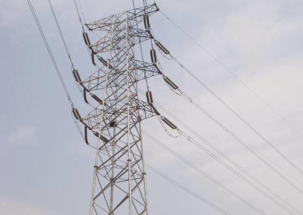 Hot Dip Electric Power Line Towers , Q235B / Q345B Steel Transmission Tower
