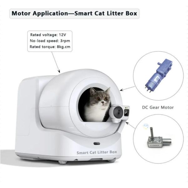 FT-53SGM395 Excellent Quality Big Torque High Efficiency Silent 12v 2-10RPM Slow Speed Self Cleaning Cat Litter Box Motor Smart Cat Toilet Motors
