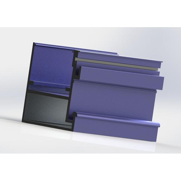 6000 Series Alloy Curtain Wall Aluminum Frame Purple Color Elegant Appearance