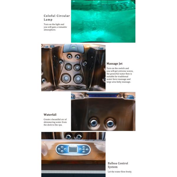 Ушат спа массажа M-360D на открытом воздухе американский акриловый с функцией Jacuzzzi для 5 людей