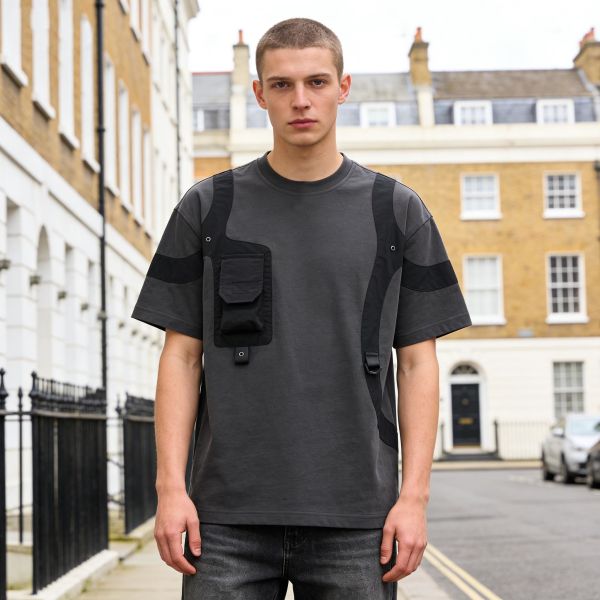 High Quality Summer Shorts Sleeve Custom Streetwear Functional Hip Hop Oversized Fit 100% Polyester Men's Character T-shirts