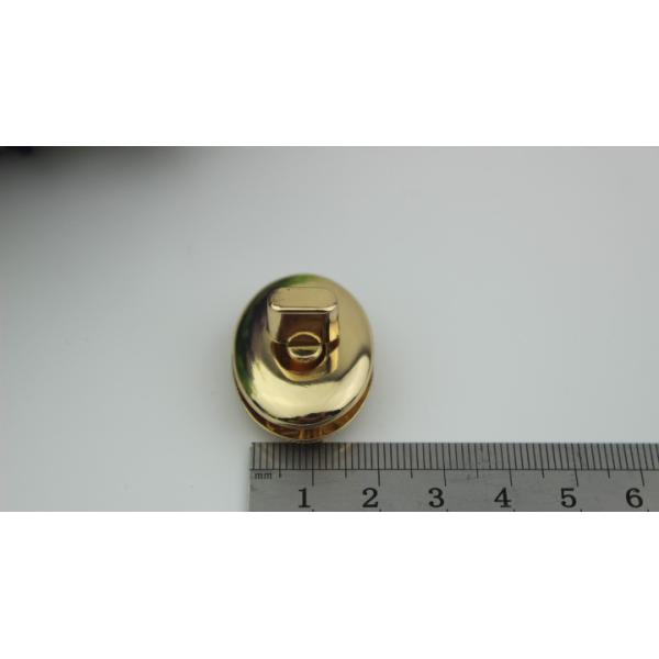 High quality small oval shape metal handbag accessories gold twist turn lock