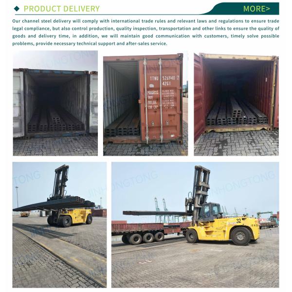 U-Shape Beam ASTM Q235 Q345 Hot Rolled Channel Steel for Support Structure Application