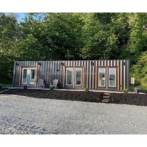 50/75/100mm Panel Sandwich de onda Pared Diseño personalizable 40 pies Casa de contenedores de envío modificada para vivir o vacacionar