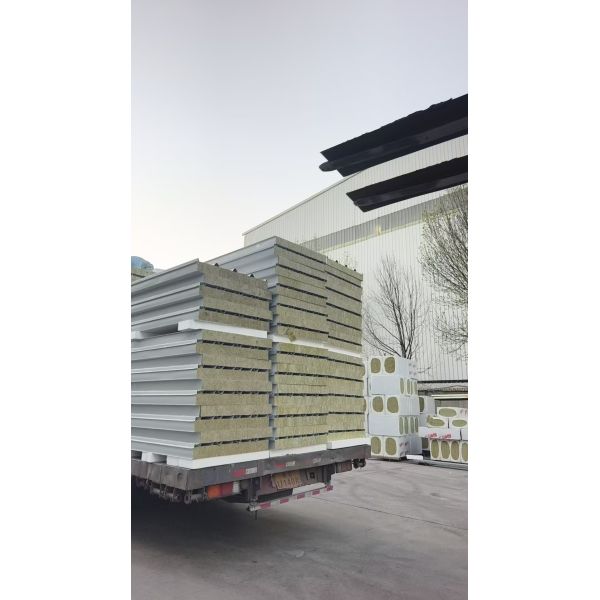 1000mm Width Fireproof Rockwool Roof Sandwich Panel with Thermal Conductivity 0.035 W/m·K for Photovoltaic Roof Applications
