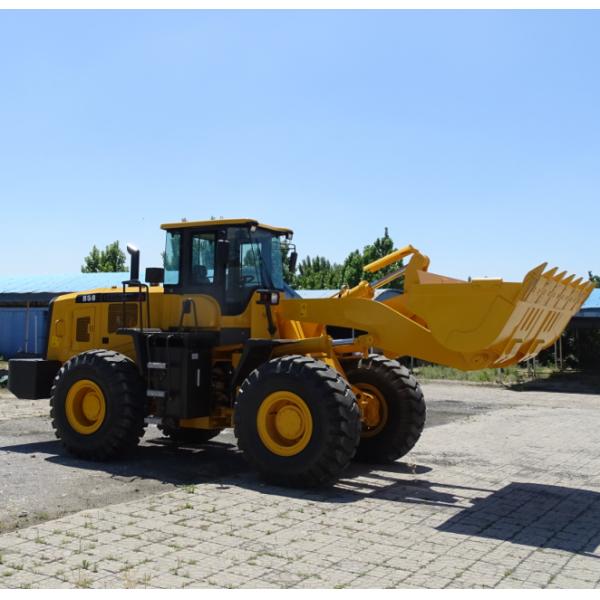 Желтая машина затяжелителя колеса 5Т с управлением двигателя Вайчай А/К пилотным