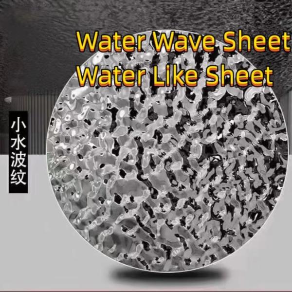 304 316L Miror Polished Water Wave Stainless Steel Sheet 0.6*1220*2440mm For Ceiling Decoration