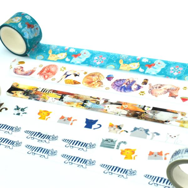 Коты легкого разрыва тощие маскируя ленту Washi для планов Scrapbook