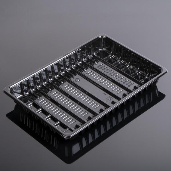 Rectangle PET Disposable Plastic Food Tray Portable