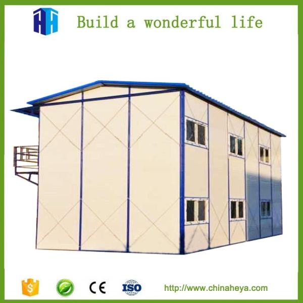 low cost reassembled 2 story steel frame prefab houses for labor