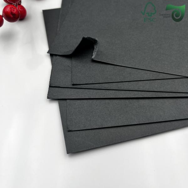 FSC 400gsm 450gsm Uncoated Solid Black Pulp Paper For Photo Frames  400mm 400mm