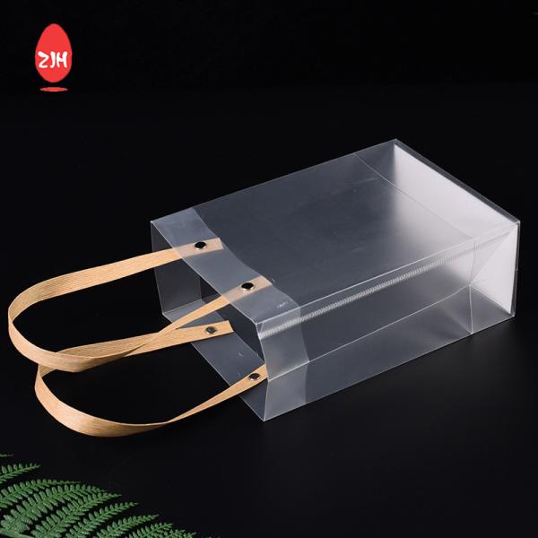 LDPE Plastic Shopping Bag Cosmetic Dress Transparent Gift Tote Bags